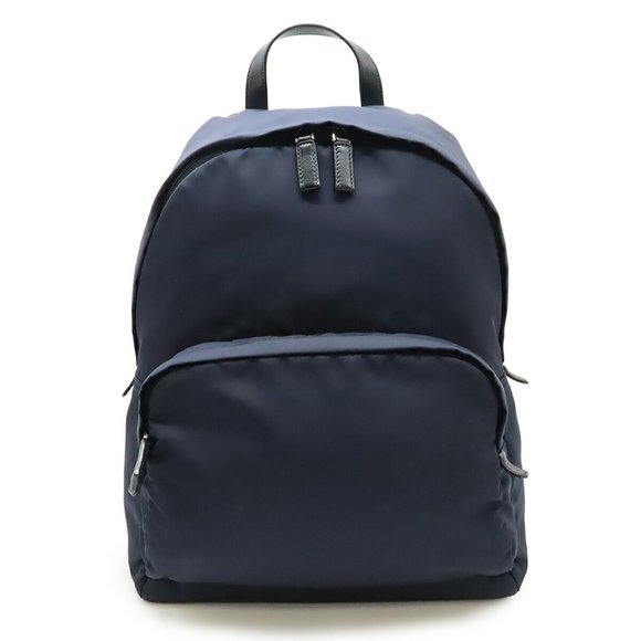 PRADA Blue Leather Backpack - Picture 1 of 9